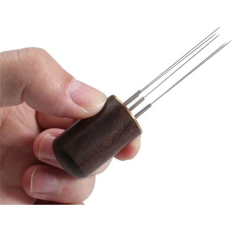 Distributeur et niveleur de poudre de café en acier inoxydable, accessoire WDT pour une préparation uniforme de l'espresso.-AquaForge (1/5)