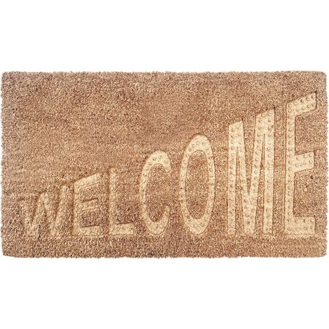 Zerbino Cocco 3D Moderno 40x70 Cm Antiscivolo Tappeto Rettangolare Porta Ingresso Entrata - D