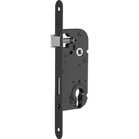 THIRARD - Boitier de serrure encastrable à cylindre pour porte d'entrée, axe 40mm, bouts carrés, cylindre 30x30mm, noir - THIRARD