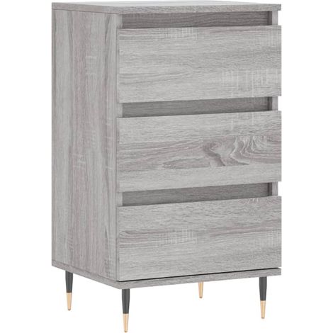 Credenza cassettiera mobile contenitore organizer cucina soggiorno salotto sonoma 40 x 35 x 70 cm legno ingegnerizzato grigio 020036358