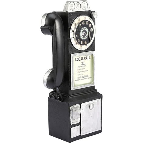 Téléphone miniature de style rétro européen, objet de décoration en résine, accessoire photo pour fenêtre. (1/5)