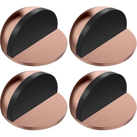 Halbmondförmige, selbstklebende Türstopper aus rotbronzefarbenem Edelstahl (4er-Set) für Zuhause und Büro (1/5)
