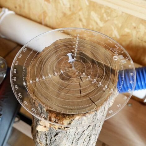 Détecteur de centre rond, outil de recherche de centre acrylique de 200 mm avec une bonne transmission de la lumière et une haute définition, boussole de travail du bois pour tour et bois (1/4)