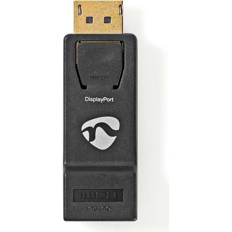 Adattatore DisplayPort DisplayPort maschio HDMI™ femmina 4K@30Hz Placcato oro Diritto Rotondo ABS ABS Antracite Scatola (1/5)