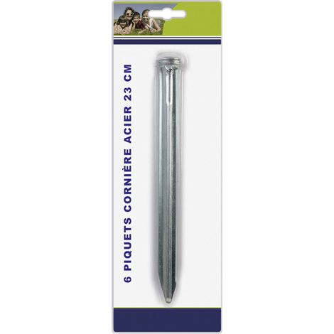 6 PIQ CORNIERE ACIER 23CM HALFROUND 24CM
