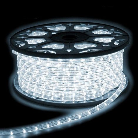 Bobina 50 metri TUBO LED luminoso luce bianca 220v IP65 Natale LUCE FISSA 2pin (1/4)