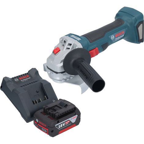 Bosch GWS 18V-7 Smerigliatrice angolare professionale a batteria 18 V 125 mm senza spazzole + 1x batteria ricaricabile 4,0 Ah + caricatore