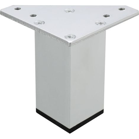 Lot de 4(10 cm) Pieds pour Meubles Blancs – Vis Incluses, Couleur Blanc - Pieds DIY  aluminium pour Tables, Meubles de Salle de Bains, Armoires, Etagères
