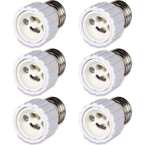 6er-Pack Adapter von E27-Bajonettfassung auf GU10-Fassung, 220–240 V [Energieklasse A] (1/4)