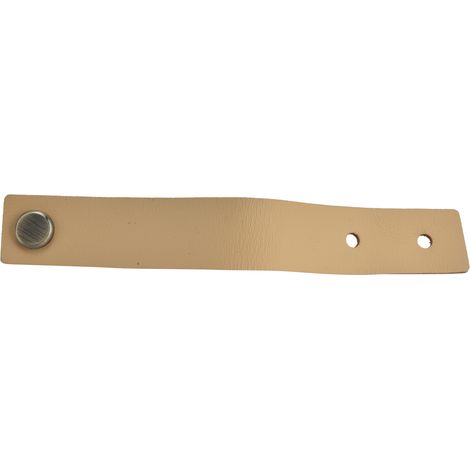 Poignée de tiroir en simili cuir moderne, couleur marron clair, pour armoire et porte de placard (1/5)