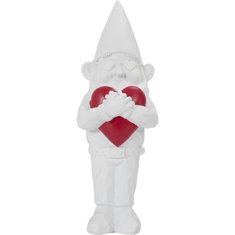 Statuette Design "Nain de Jardin Love" 33cm Blanc (1/6)