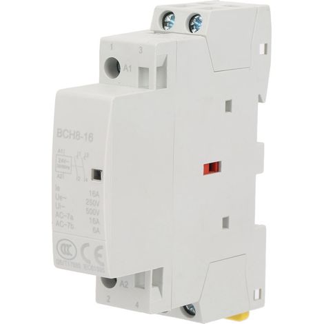 Contacteur secteur domestique 2P 16A 24V 2NO 50/60HZ sur rail DIN, haute qualité (1/5)