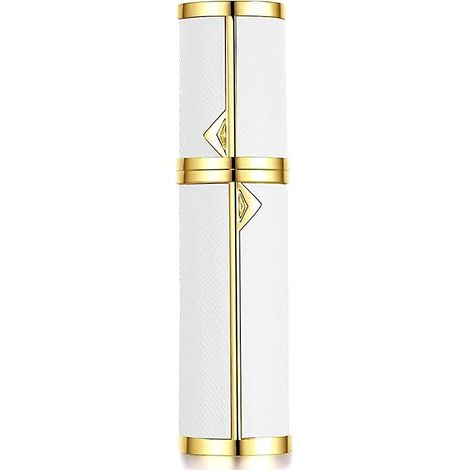 Parfümzerstäuber aus Leder (weiß), Mini-Reiseparfümflasche, 5 ml nachfüllbare Parfümzerstäuber, kleines Zäpfchen (1/5)