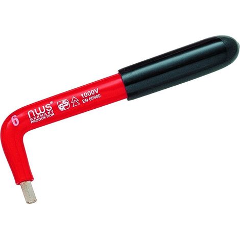 Clé hexagonale coudée NWS 4 mm DIN7439 avec finition haute résistance.