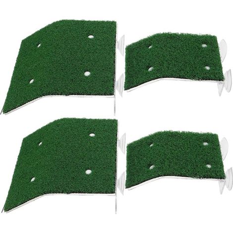 Rampe D'évasion pour Animaux de Piscine avec Ventouses Puissantes, Lot de 4, Rampe de Sauvetage en Gazon Artificiel, Sécurité pour Chiens, Chats, Grenouilles et Petits