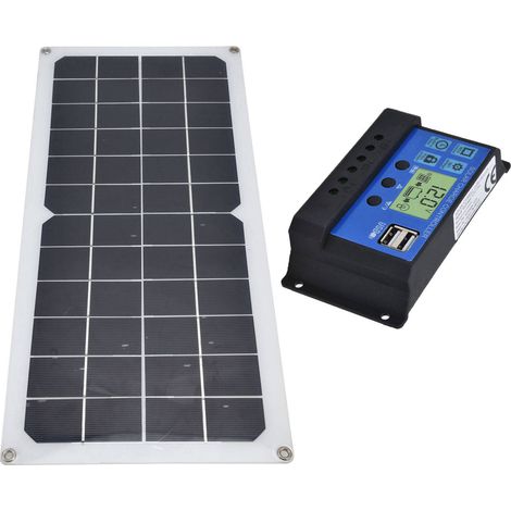 10-W-Solarpanel-Set mit 10-A-Controller, Abluftventilator für Auto, Yacht, Wohnmobil, Boot, Handy-Akku (1/5)