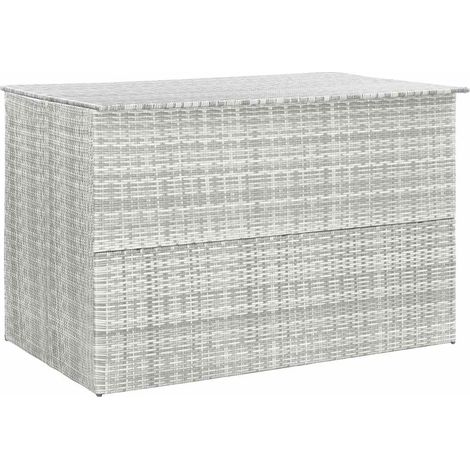 Baule da Giardino Grigio Chiaro 150x100x100 cm in Polyrattan vidaXL