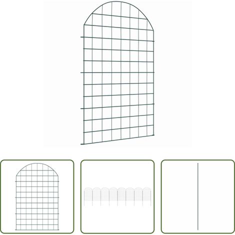 Gartenzaun - Teichzaun Set 8 pcs Grün 50 x 80 cm Stahl (1/5)