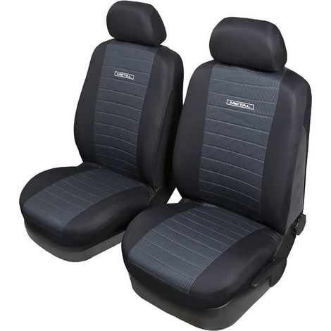 coppia copriseedile Metal per auto universale copertura sedili anteriori nero
protezione