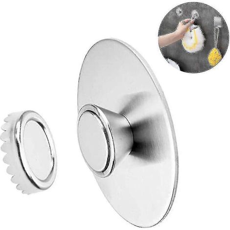 Porte-savon magnétique mural en acier inoxydable, distributeur de savon suspendu avec aimant pour douche et lavabo. (1/5)