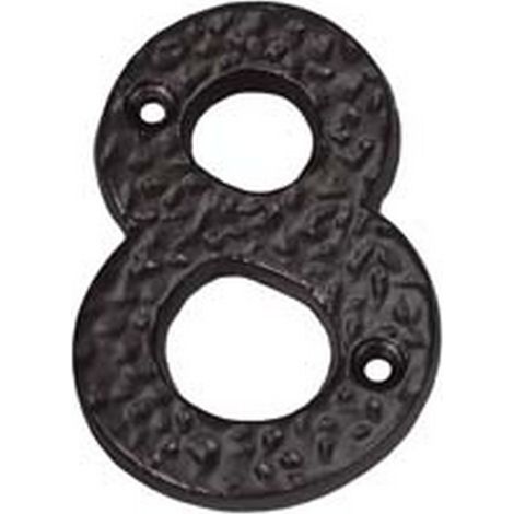 1PZ NUMERO CIVICO "8" IN FERRO NERO OPACO