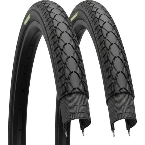 2 COPERTONI 28x1 1/2 40-635 BICI CITY BIKE NERI COPPIA PNEUMATICI TREKKING 28 POLLICI GOMMA BICICLETTA