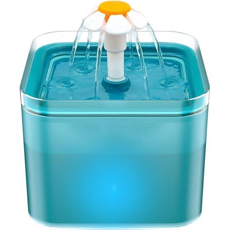 2-liter cat water fountain – Quadruple filtration – Three flow modes – Built-in LED light – Ultra-quiet ≤30 dB (1/5)