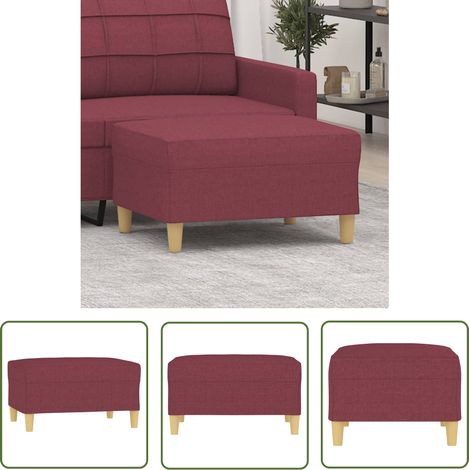 The Living Store Fußhocker Weinrot 70x55x41 cm Stoff - Sitzsack - Hocker - Fußhocker - Beistelltisch - Dekoration (1/5)