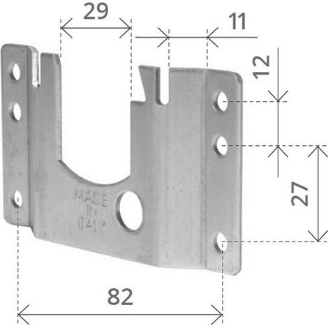 1PZ SUPPORTO A LEGNO Lunghezza mm. 82