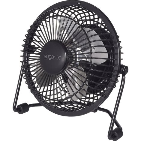 Sygonix  USB-Ventilator  2.5 W (Ø x H) 145 mm x 150 mm Schwarz Schwenkbar