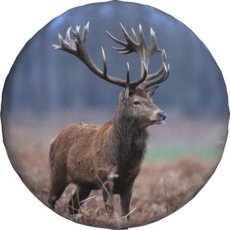 Universal Spare Wheel Cover Wild Animal Deer Waterproof Dustproof for Trailer Camper SUV Off Road Car Wheel 16" (1/5)