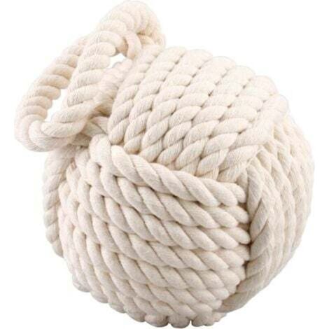 Stück robuster Türstopper in Form eines nautischen Knotens, cremefarben (beige)