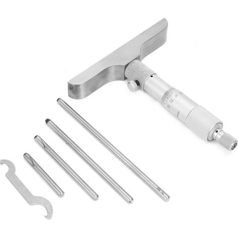 Jauge micrométrique de profondeur tête ronde haute précision, outil de mesure 0-100mm (1/5)