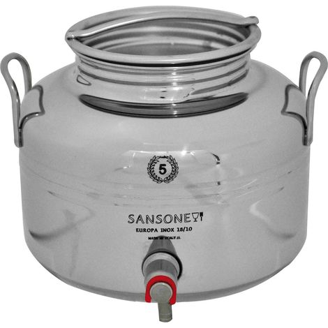 Sansone - contenitore per olio in acciaio inox 5lt