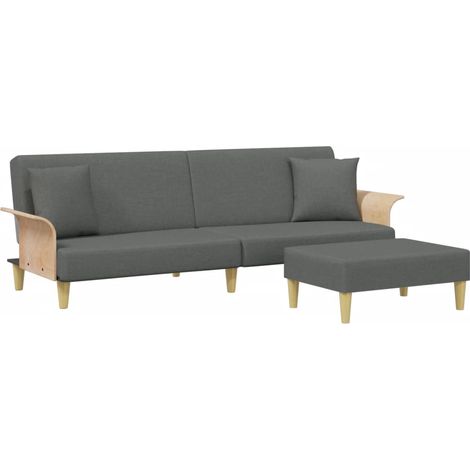 Maison Exclusive - Schlafsofa 2-Sitzer mit Kissen und Fußhocker D
