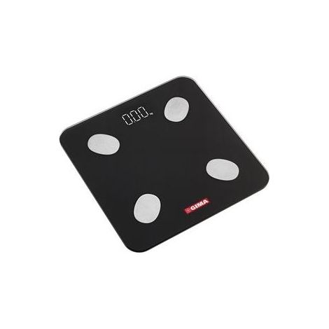 GIMA - Body Fat Gimafit bilancia digitale multifunzione smart, per misurazione grasso corporeo, percentuale acqua nel corpo, massa muscolare e massa ossea, con Bluetooth e display LED, 27086 (1/5)