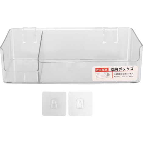 Boîte de rangement réfrigérateur, boîte alimentaire transparente hygiénique, organiseur mural pour porte de frigo et cuisine (1/5)
