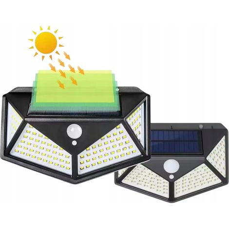 Lámpara solar con sensor de movimiento crepuscular SUPER BRILLANTE YX-100 (1/5)