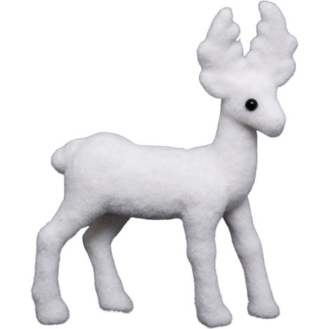 Déco Noël Renne blanc 22 x 13 cm - Feeric Christmas (1/2)