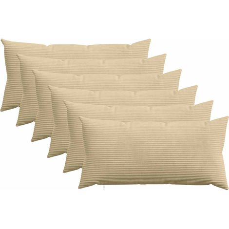 vidaXL Housse de coussin 6 pc HEERLEN Vert gris 40 x 80 cm (1/5)