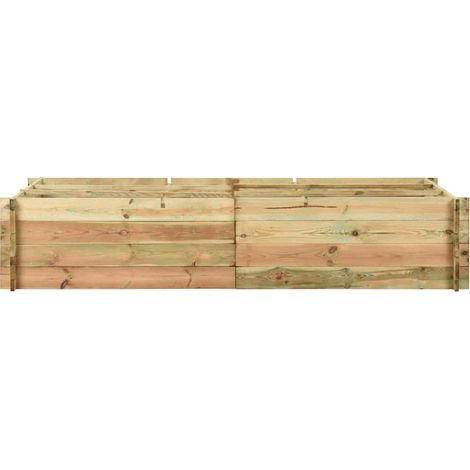 Jardinière, Pot de Fleurs d'extérieur, pour légumes Bois de pin imprégné 197x100x40 cm OIB4889E (1/5)