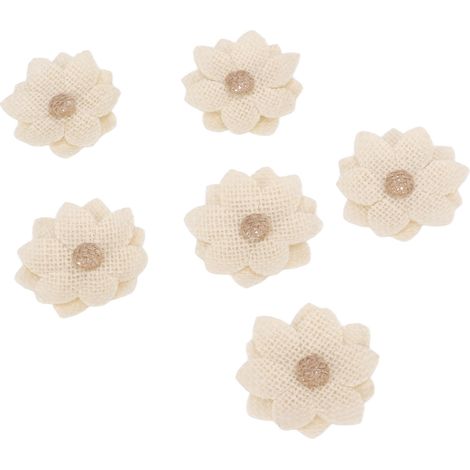 6 Pièces Fleurs en Jute DIY Artisanales Style Rétro pour Décoration Mariage et Événements (1/5)