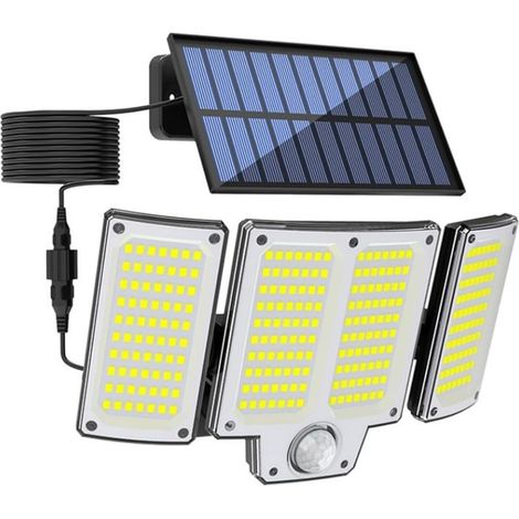 Solar-Wandleuchte mit 280 LEDs – Einstellbarer Bewegungssensor – 3 Beleuchtungsmodi – Außenstrahler für den Garten – Wasserdicht – Energiesparend – Solarbeleuchtungslösung (1/5)