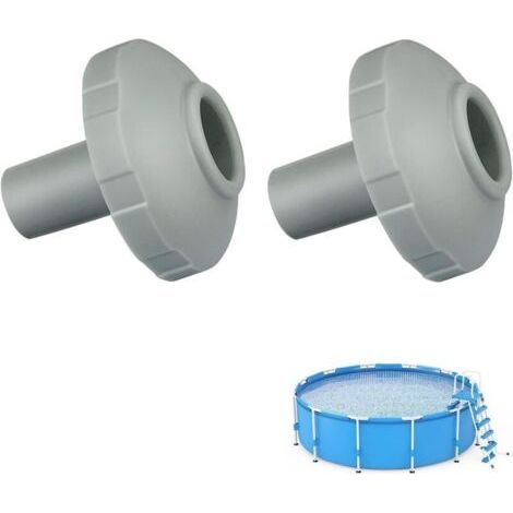 Lot de 2 Buse De Refoulement Piscine avec Petites Crépines, Buse D'entrée Rotative pour Piscine, Idéale pour Accessoires Piscine Hors Sol 2.7 x 8.5 x 9CM (1/5)