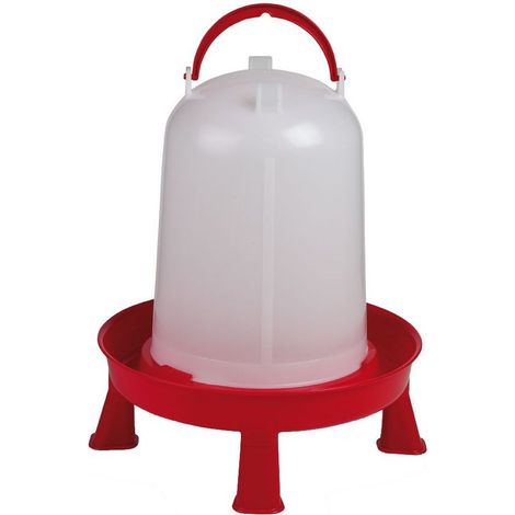 Bebedero con patas para gallinas, faisanes y otras aves de corral - 5 L