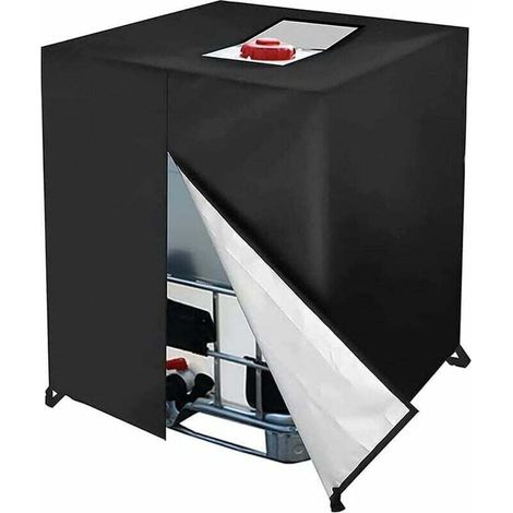 Schutzhülle für 1000-Liter-IBC-Wassertanks mit Reißverschluss, UV-beständig, kompatibel mit IBC-Containern und Regenwassertanks, Größe: 120 x 100 x 116 cm.