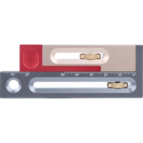 Outil de mesure pour le travail du bois, ajusteur de fente de scie, bloc de mesure mobile pour mortaises et tenons (1/5)