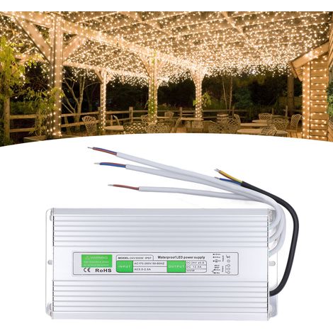 Driver LED, alimentation LED avec indice d'étanchéité IP67, transformateur LED, convertisseur CC-CC 170-260 V CA vers 24 V CC, alimentation à découpage LED à tension constante de 300 W. (1/5)