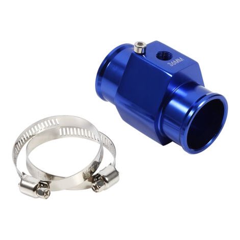 36-mm-Kühlersensor, universeller Wassertemperaturfühler-Adapter aus Aluminiumlegierung für Kühlerschlauch, blau (1/4)