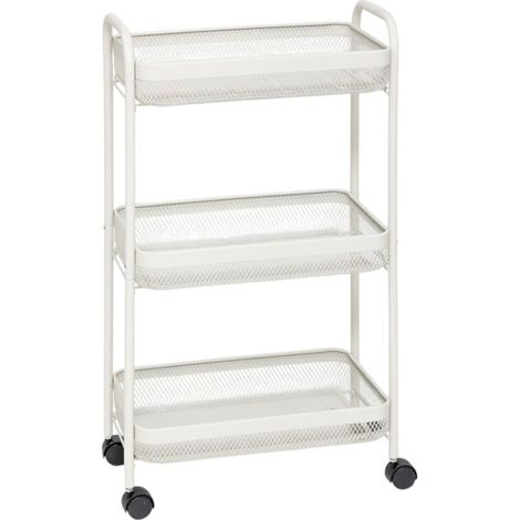 Desserte de Cuisine 3 Niveaux "Mayaj" 79cm Beige (1/4)